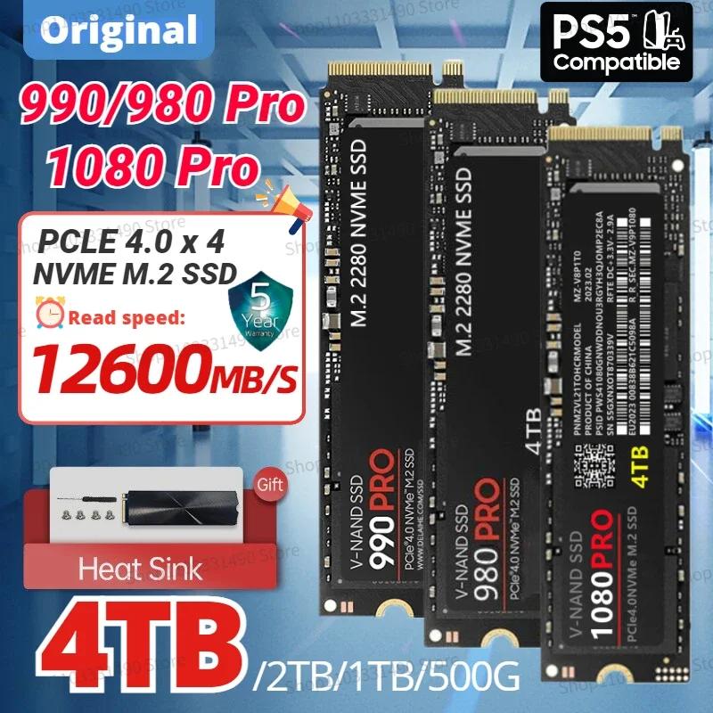 990 Pro Ʈ ũž Ps5   ָ Ʈ ũ ϵ ̺, 濭 SSD 1TB 2TB 4TB, 1080Pro PCIe 4.0 NVMe M.2 SSD
